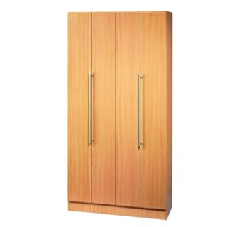 Büroschrank Hammerbacher Solid 100 cm 5 Fächer Falttüren Holz Dekor wählbar, Dekor:Buche