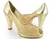 Steve Madden Girl Crime Gold Open Toe Mesh Platform Heels