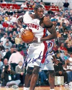 Ben Wallace Signed Detroit Pistons Home 8x10 Photo