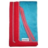 WooBee All Weather Baby Blanket - Brilliant Turquoise/red