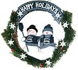Seattle Seahawks 20" Team Snowman Wreath - Football Sports Merchandise