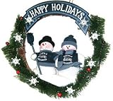 Seattle Seahawks Team Snowman Wreath