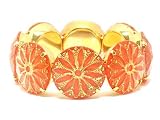 Orange Deco Fancy Stretch Bracelet