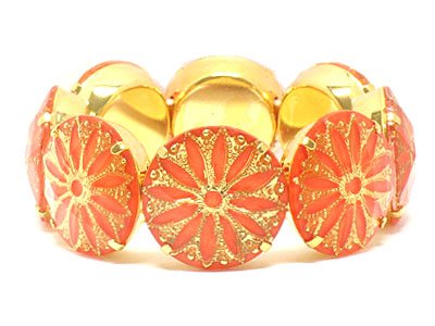 Click here to buy Orange Deco Fancy Stretch Bracelet.