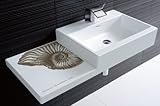 三栄水栓 デザイン水栓LAUFEN livingcity 洗面器 水栓取付穴ワンホールタイプ 水栓取付穴径38㎜ 柄:フォスルブラウン SL818431-W-134-02