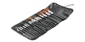 M.S High Quality Black Pro Makeup Brushes Set with Handy and Roll-up Soft Pouch 18 PCS