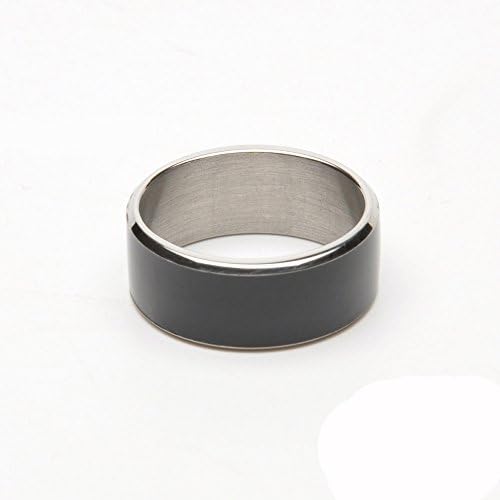 Boblov JAKCOM R3 Smart Ring Titanium NFC Signature Ring Multifunction Magic Rings Waterproof NFC Feature Android Smart Phone For Samsung /HTC/ Sony/ LG (10(62.8mm), Black)