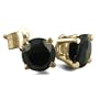 1/2ct Black Diamond Stud Earrings 14k Yellow Gold