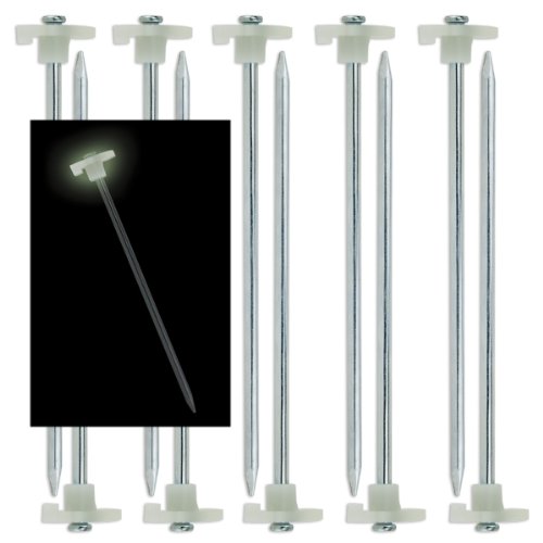 10pc Glow-in-the-Dark Tent Stakes - 10