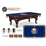 8' Licensed Logo Pool Table Leg Style: Elmhurst, Finish: Brandywine, Team: New York Islanders