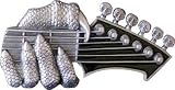 Guitar Shredder with Headstock Metal Belt Buckle