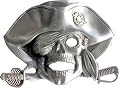 PIRATE SKULL BUCKLE PUNISHER GOTHIC PUNK ROCK BONES