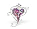 Jewelry : Paisley Heart Pin in Rose from the Artazia Collection #051RO HP