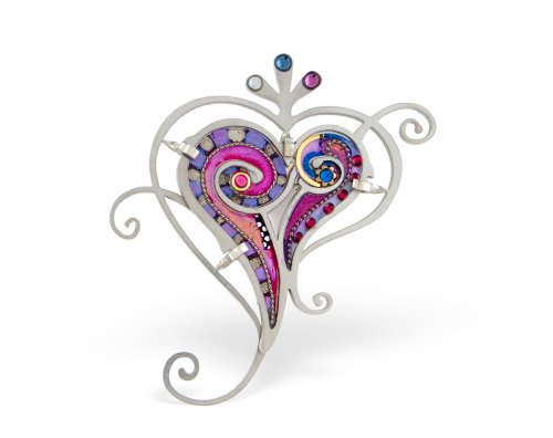 Childrens Toyshop  Jewelry : Paisley Heart Pin in Rose from the Artazia Collection #051RO HP