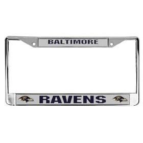 Buy Baltimore Ravens Chrome License Plate Frame now!