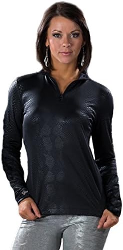 NFL New York Giants Women's "Draft Choice" 1/4 Zip Top, Black, X-Large