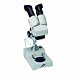 3B Scientific Binocular Stereo Microscope with Plastic Detachable Object Plate, 2x Objective, 12V/10W Top Light Source, 20x Magnification