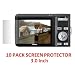 Invero 10 Pack High Quality Digital Camera 3.0 Inch Screen Protector + FREE Cloth