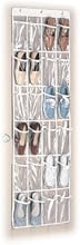 Whitmor 6044-13-CTF White Crystal Collection Over-The-Door Shoe Organizer,  Clear
