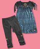 Marc Ecko - Red by Marc Ecko Little Girl Shimmy Tunic & Capri Leggings Set