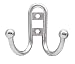 Liberty Hardware B46115Z-CHR-C Double Prong Robe Hook with Ball End, Polished Chrome