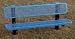8' Surface Mounted Single Sided Park Bench with Back and 2