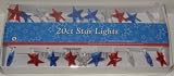 Set of 20 Flip Red, White & Blue Stars Electric String Lights