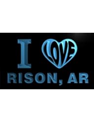Home: v51099-b I Love RISON, AR ARKANSAS City Limit Neon Light Sign - ADV PRO
