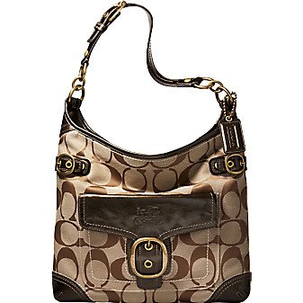COACH BLEECKER SIGNATURE STITCHED POCKET HOBO