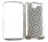 HTC Desire Transparent Design, Gray Circular Patterns Hard Case/Cover/Facep ....