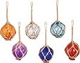 Glass Fishing Float Ornament, Assorted of 6