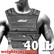 NEW! ZFO-40LBS Adjustable Weighted Vest (WEIGHTS INCLUDED.One size fits all.)