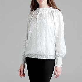 BCBGMAXAZRIA Gardenia Woven Top