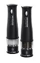 Marco Pierre White by Russell Hobbs 14558 Salt and pepper Grinders with Soft touch black & Chrome with Ceramic grinding system