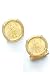 14k Gold Portal Cufflinks with Gold Coin