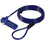 Sendt Blue Notebook / Laptop Combination Lock Security Cable