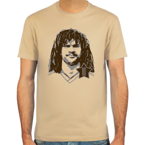 T-Shirt Ruud Gullit ::: Farbauswahl: skyblue, sand oder weiß ::: Größen: S-XXL ::: Fußball-Kult