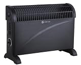 KINGAVON 2kW CONVECTOR HEATER WITH ADJUSTABLE THERMOSTAT CH505 BLACK- NEW