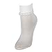Simply Charming Girls White Lace Socks with Crosses Size 7-8.5