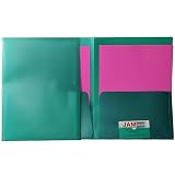 Green Pearl 9x12 Plastic Regular Weight Two Pocket Folders - Sold individually