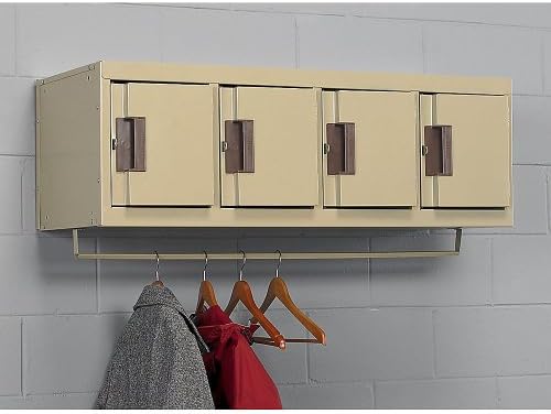 EDSAL Flush-Front “Silent” 4-Person Lockers - Tan