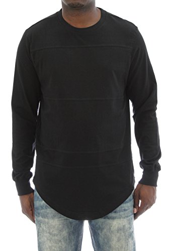 Akademiks men s olympic longline pintuck long sleeve t-…