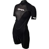 Hyperflex Wetsuits Women's Access 2.5mm Spring Suit,Black/Black,4 Hyperflex Wetsuits Women's Access 2.5mm Spring Suit,Black/Black,4
