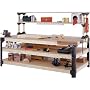 2x4basics 14429 Workbench and Shelving Storage System with Hooks and Clamps
