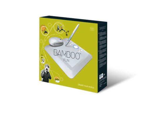 Bamboo Fun (Medium) Silver Tablet with Pen, Mouse & Graphics Software image