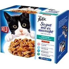 Felix So gut wie es aussieht Fisch Mix 12x100g Katzenfutter von Purina