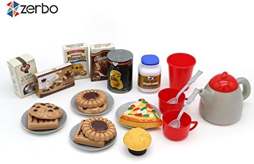 ZERBO 24 Piece Pretend Food Cake Dessert Tea Playset for Kids