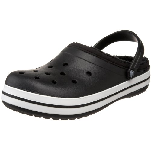 crocs Unisex Crocband Mammoth Clog,Black/Black,6 M (B) US Women / 4 M (D) US Men