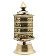 Buddhist Mantra Table-top Brass Prayer Wheel