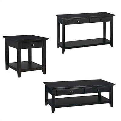 Bedford Coffee Table Set Finish: Ebony